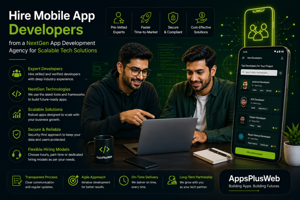 Hire Mobile App Developers from a NextGen App Development Agency for Scalable Tech Solutions